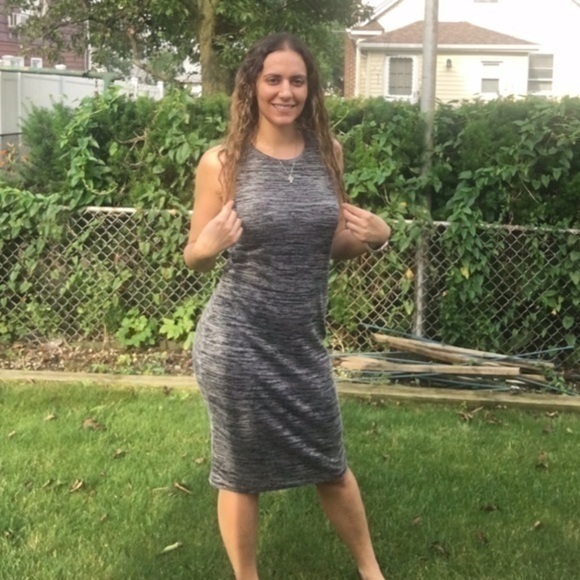 Grey Cotton On Midi Dress Size Medium - Picture 1 of 7